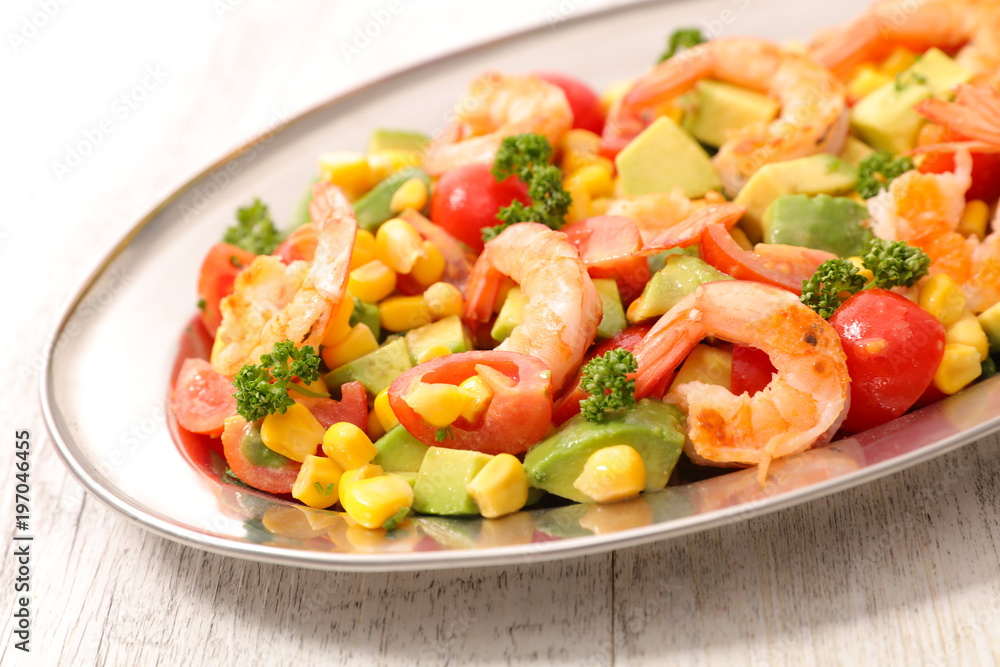 mixed salad with shrimp mixed salad with shrimp
