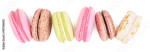 Wallpaper Mural Sweet macaroons isolated on white Torontodigital.ca