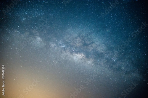 Milky way on night sky.