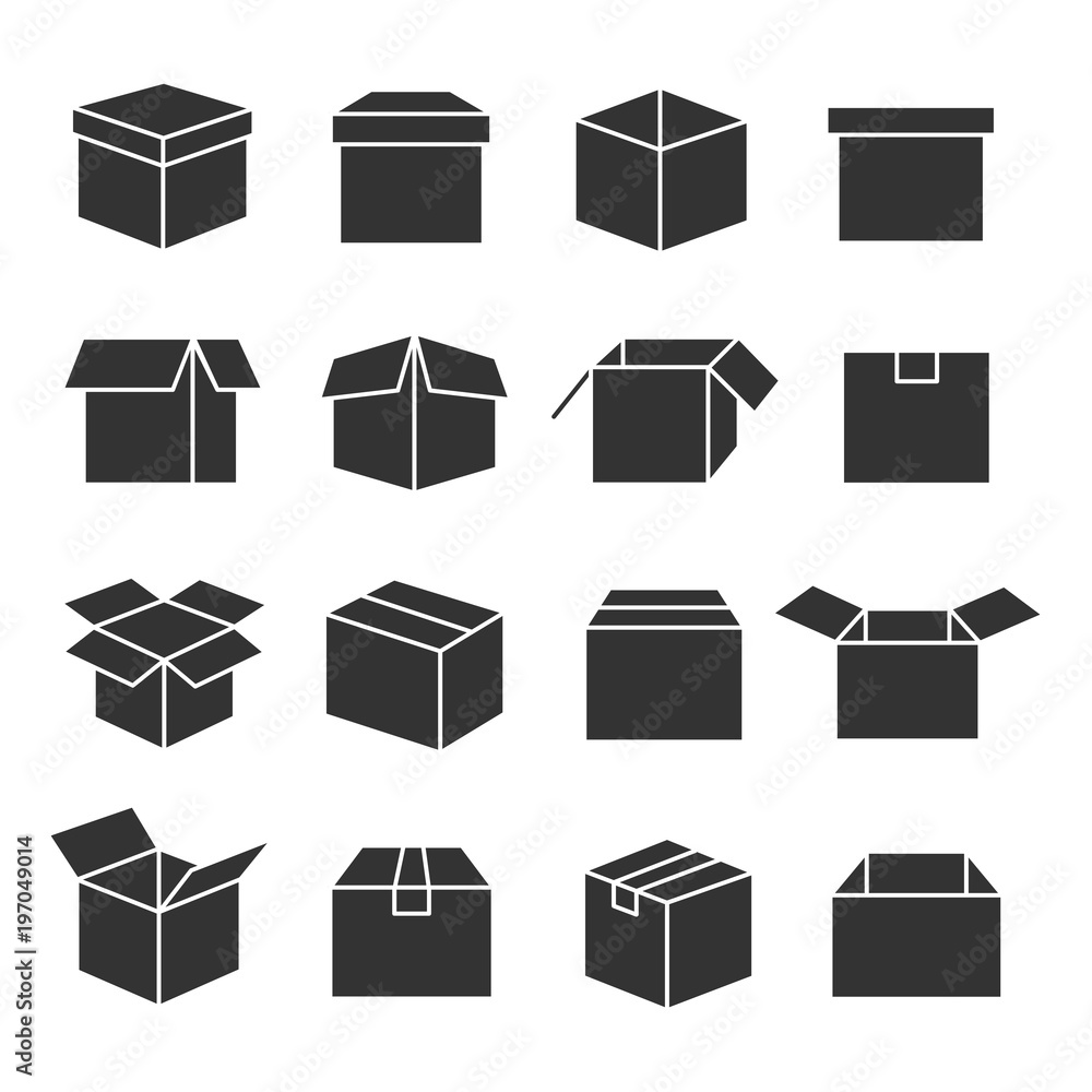 Box silhouette set Box silhouette set