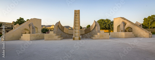  The Jantar Mantar monument in Jaipur, Rajasthan is a collection of nineteen architectural astronomical instruments, built by the Rajput king Sawai Jai Singh II, and completed in 1734. photo