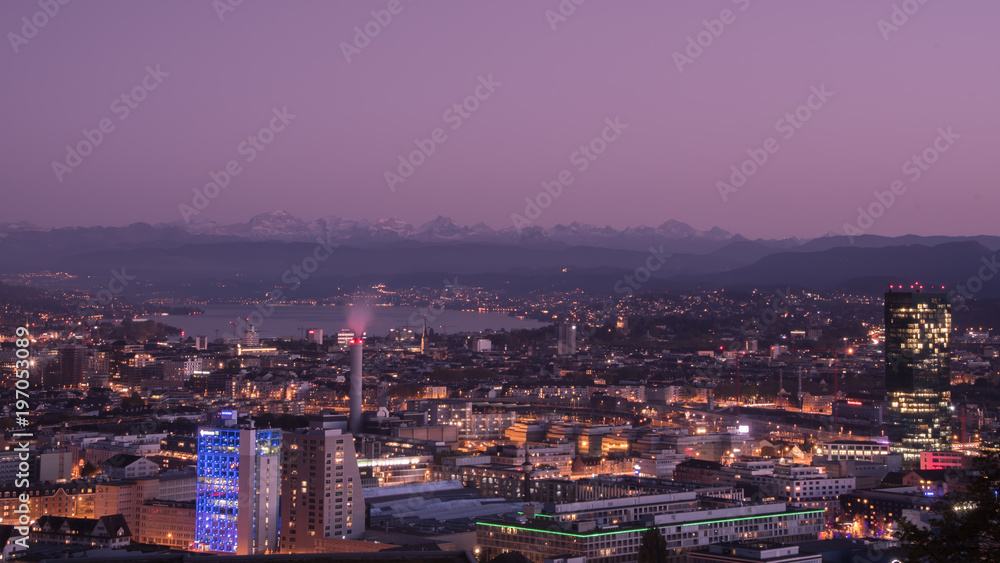 Sunset in Zurich