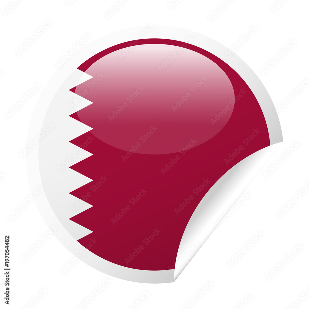 Qatar Flag Vector Round Corner Paper Icon Qatar Flag Vector Round Corner Paper Icon