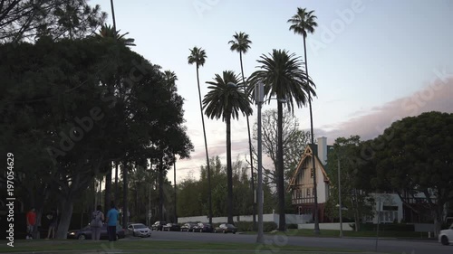 Street in the evening, Beverly Hills