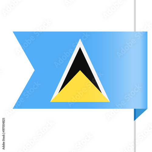 Saint Lucia Flag Vector Bookmark Icon