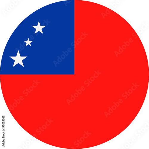Free Download Samoa Flag Vector Round Flat Icon - GFXLoad
