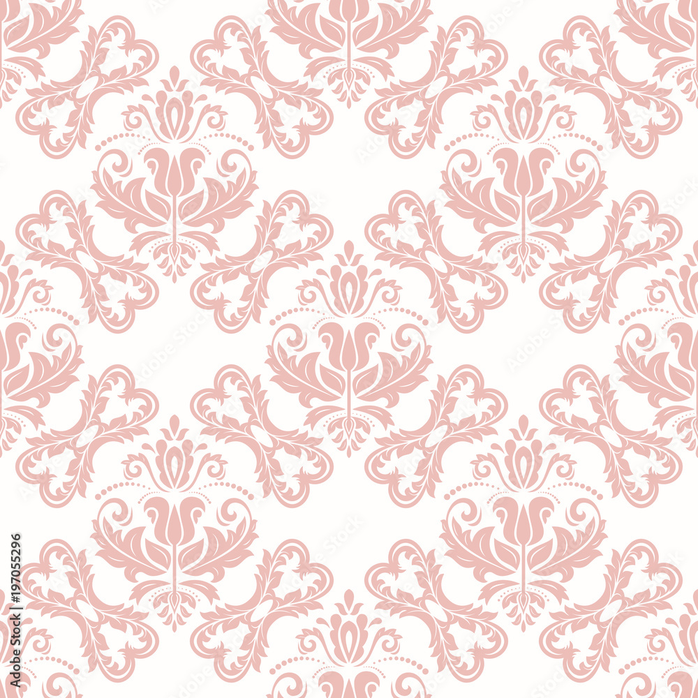 Orient vector classic pattern. Seamless abstract background with vintage pink elements. Orient background Orient vector classic pattern. Seamless abstract background with vintage pink elements. Orient background