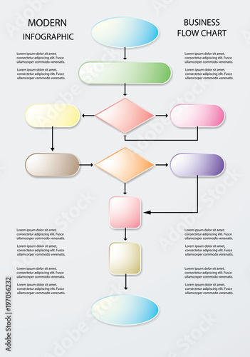 flow chart information Infographics element connect data  Business diagram market on white background vector illustration.