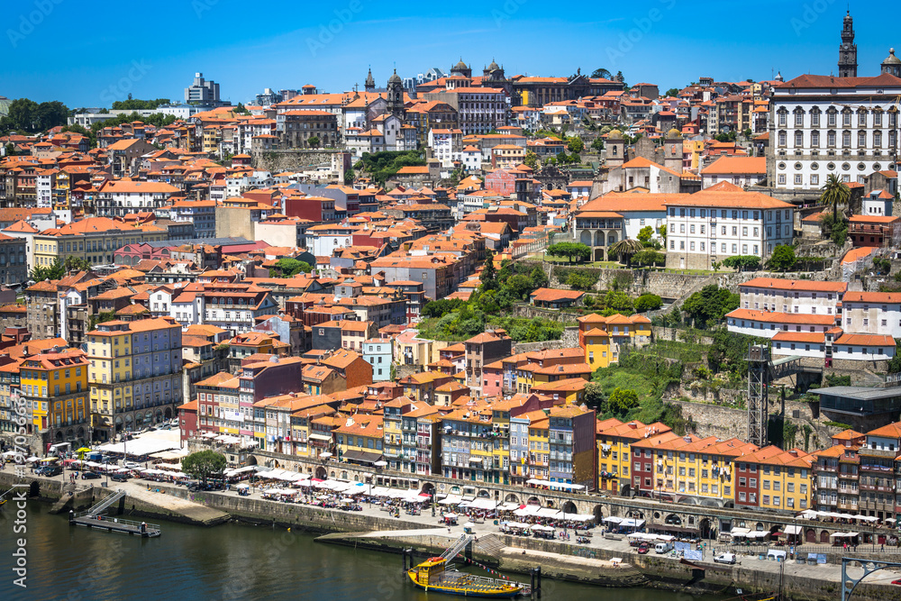 colorful buildings of Porto. Portugal