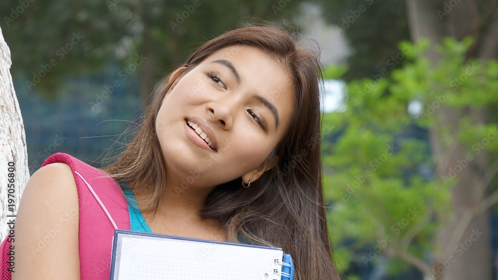 Fototapeta premium Student Thinking Youthful Girl