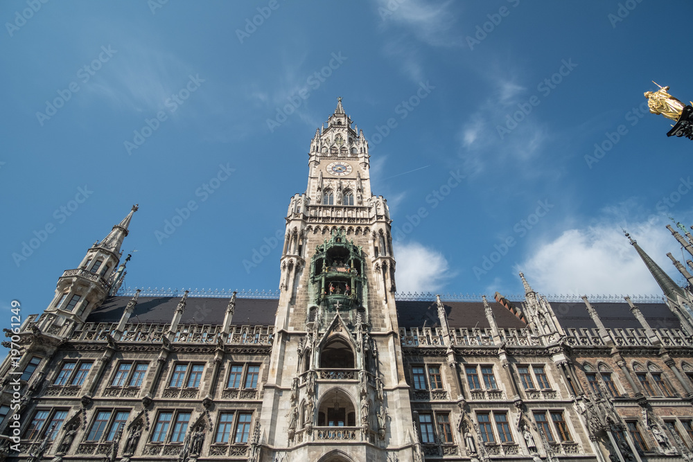 Rathaus-Glockenspiel in Marienplatz, Munich, Germany