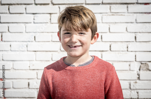 Boy posing in the park