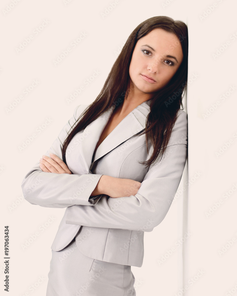 Smiling business woman, Isolated on white background Smiling business woman, Isolated on white background