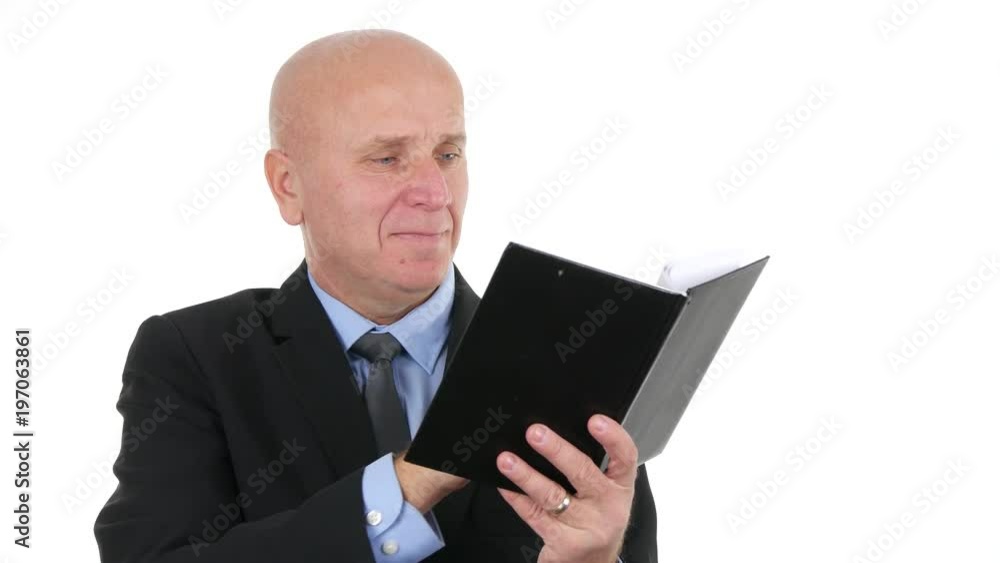 Businessman Office Job Presentation Write in Agenda Using Pen Businessman Office Job Presentation Write in Agenda Using Pen