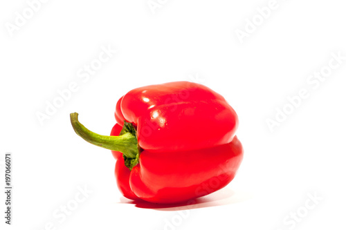 red pepper over white background photo