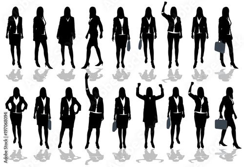 business woman silhouette