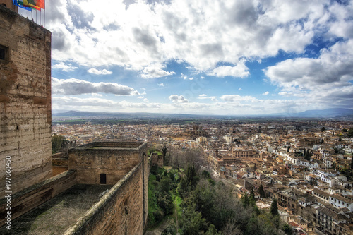 View of granada from alcazaba