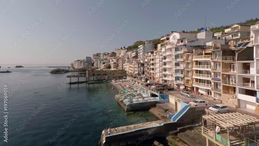 Hotels in Crimea. Camera is flying to the left. The total frame. Hotels in Crimea. Camera is flying to the left. The total frame.