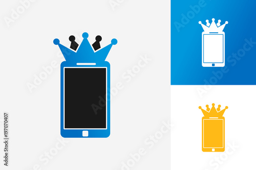 King Phone Logo Template Design Vector, Emblem, Design Concept, Creative Symbol, Icon
