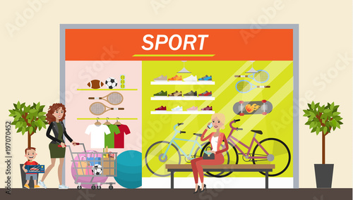 Sport store in mall.