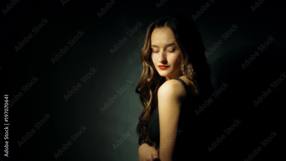 Gorgeous young lady with curly hairstyle Gorgeous young lady with curly hairstyle