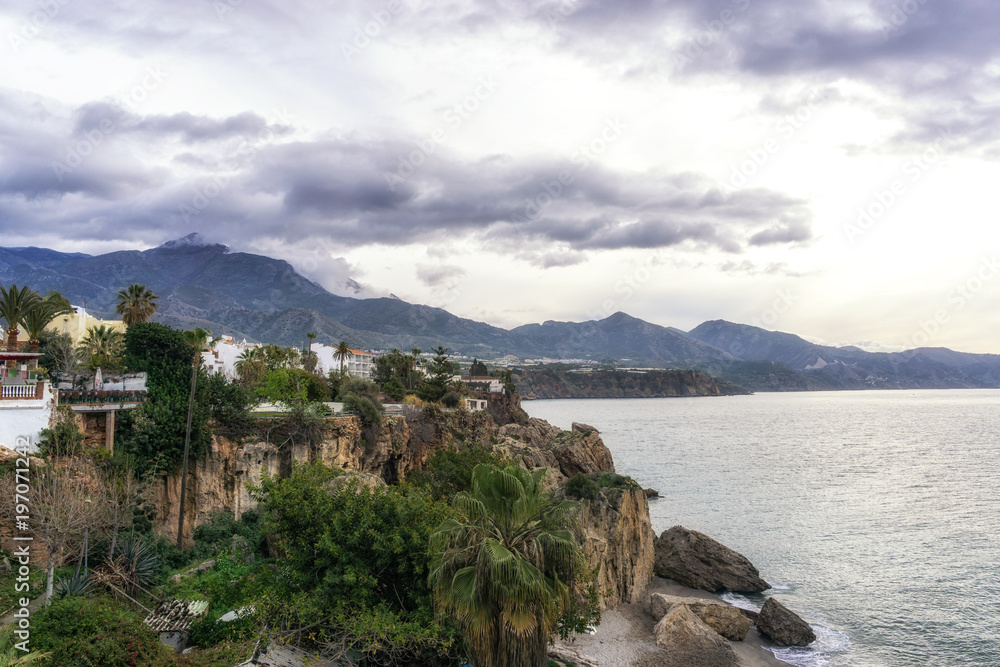 Fototapeta premium Nerja coastal beach view