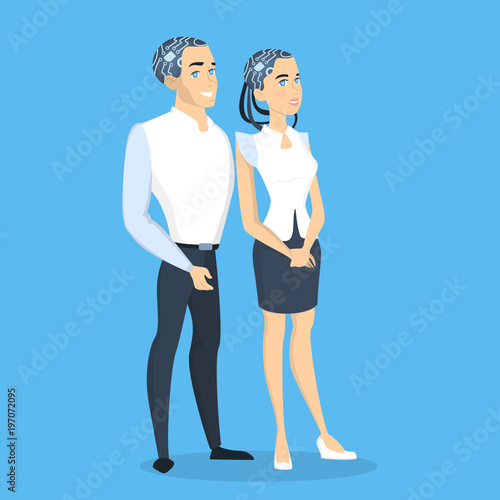 Future robots isolated.