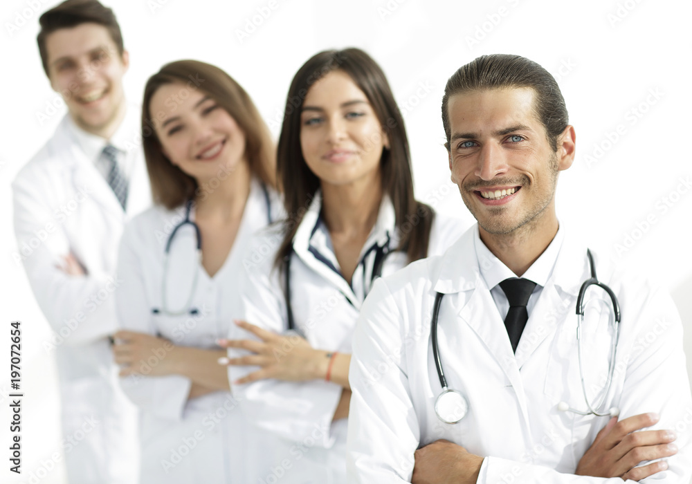 Team of doctors and nurses as colleagues in hospital Team of doctors and nurses as colleagues in hospital