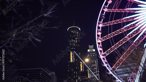 Wallpaper Mural Skyscrapers and ferris wheel in Atlanta Torontodigital.ca