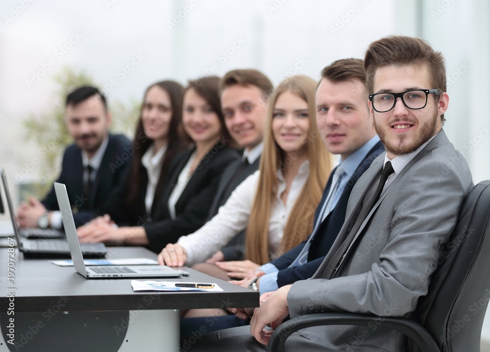 business team sitting at Desk in the conference room business team sitting at Desk in the conference room