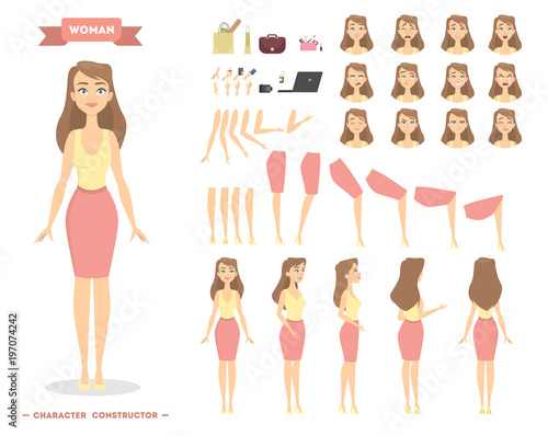Woman character set.