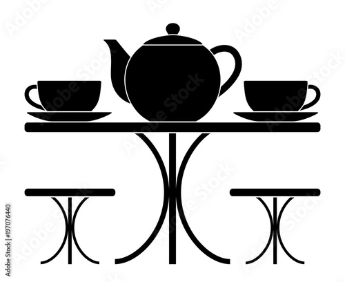teapot and cups of tea