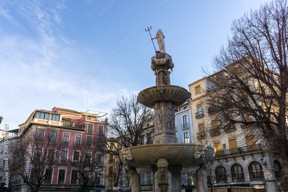 Fototapeta premium Plaza Bibarrambla neptune fountain