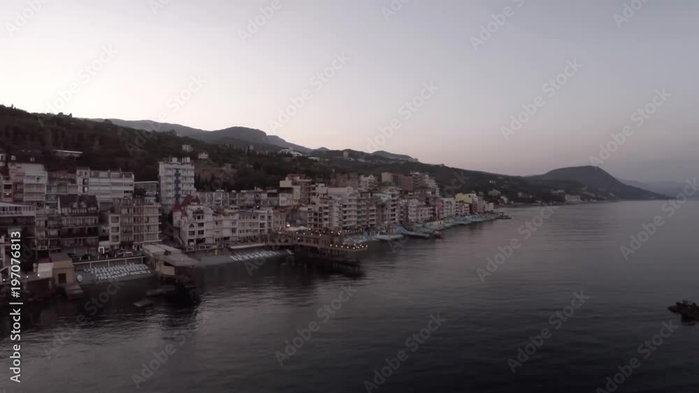 Hotels in Crimea. Camera is flying to the left. The total frame. Hotels in Crimea. Camera is flying to the left. The total frame.
