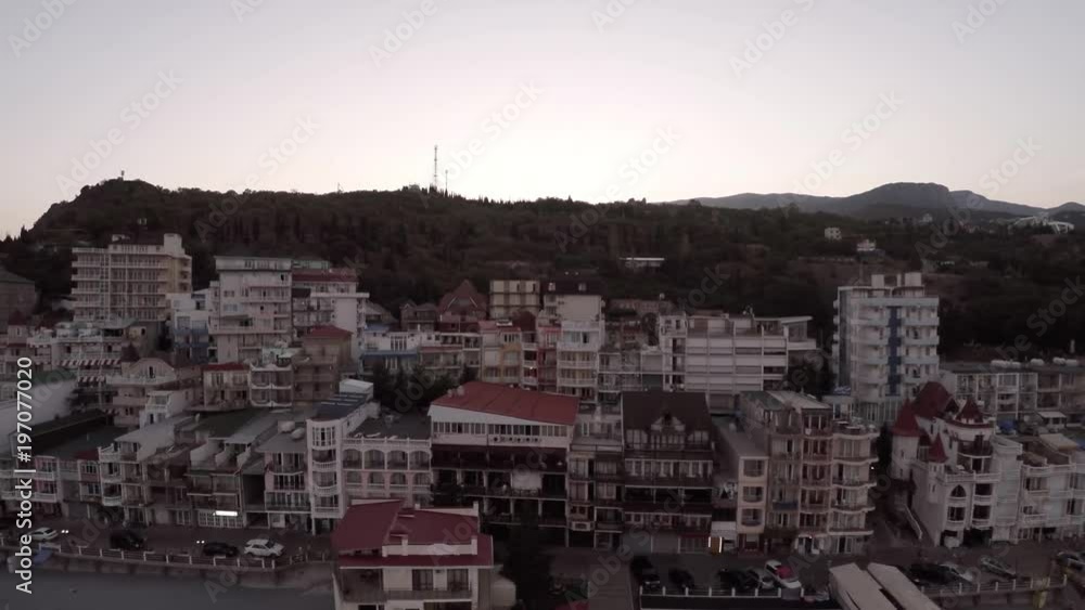 Hotels in Crimea. Camera is flying to the left. The total frame. Hotels in Crimea. Camera is flying to the left. The total frame.