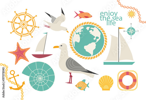 Marine icons collection
