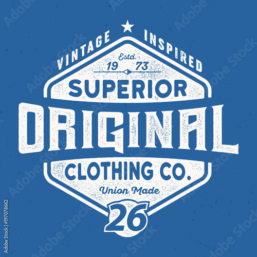 Original Clothin Co. - Vintage Tee Design For Print photo