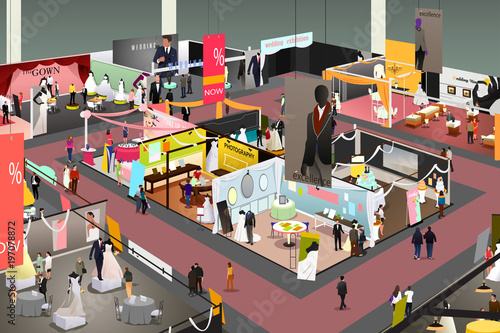 Wedding and Bridal Trade Show Illustration