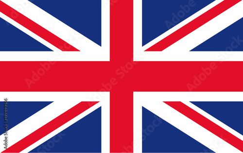 Canvas-taulu United Kingdom Union Jack Vector Flag