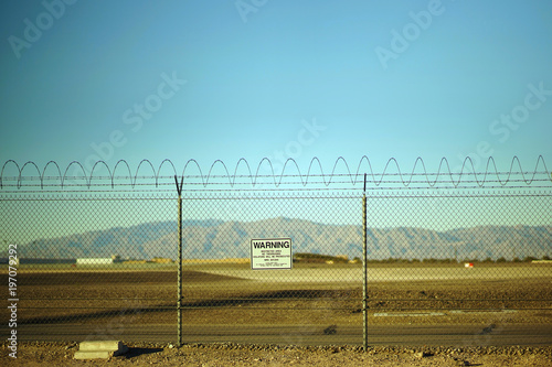 Area 51 Fenced Off Warning Sign