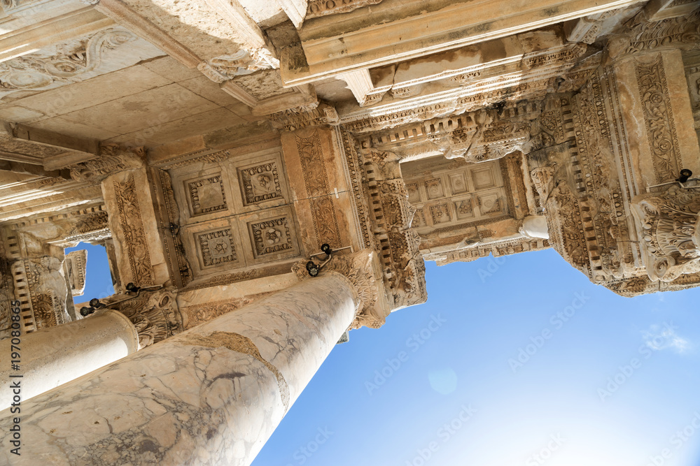 Fototapeta premium Facade of ancient Celsius Library in Ephesus, Turkey