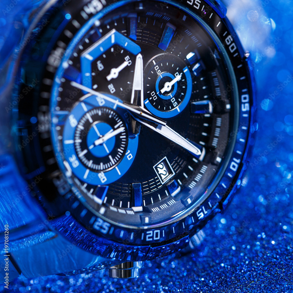 Wrist watch in close up