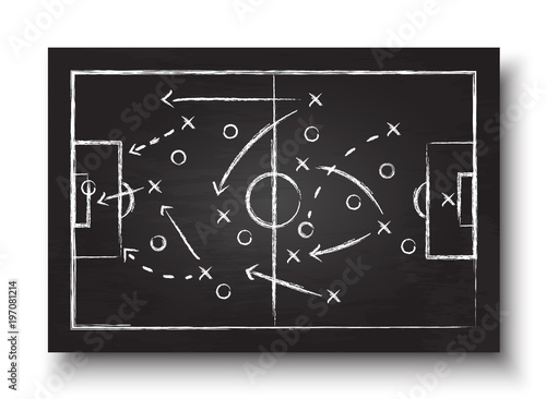 Soccer cup formation and tactic . Blackboard with football game strategy  . Vector for international world championship tournament 2018 concept