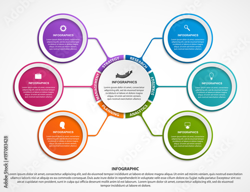 Infographic design organization chart template for business presentations, information banner, timeline or web design.