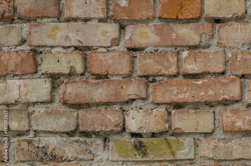 old red brick wall texture background