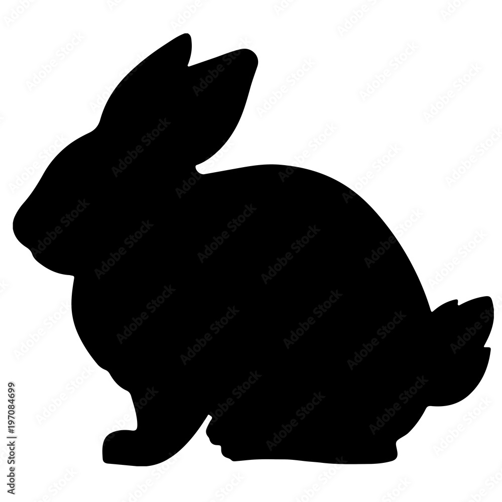 Fototapeta premium rabbit black silhouette