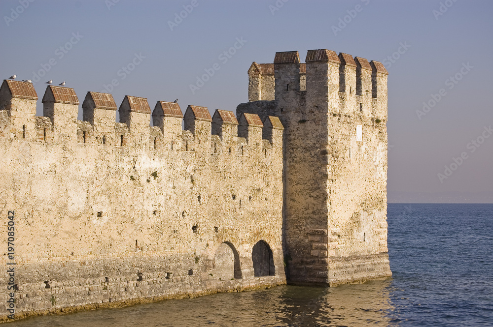 the fortification on the Garda's lake, Lazise, Italy