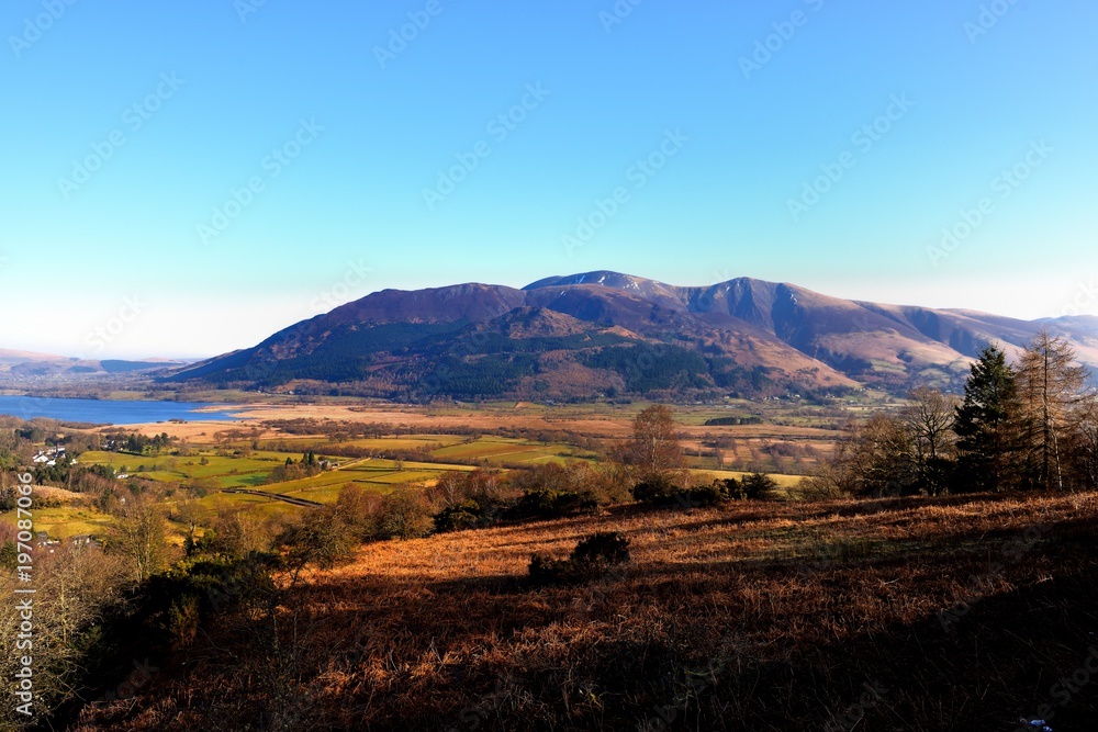 Fototapeta premium Skiddaw fells above Bassenthwaite