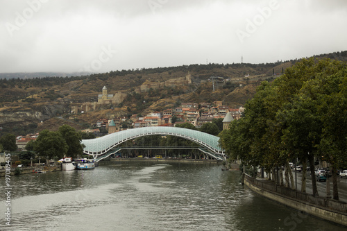 Georgia Tbilisi bridge city view very beautiful