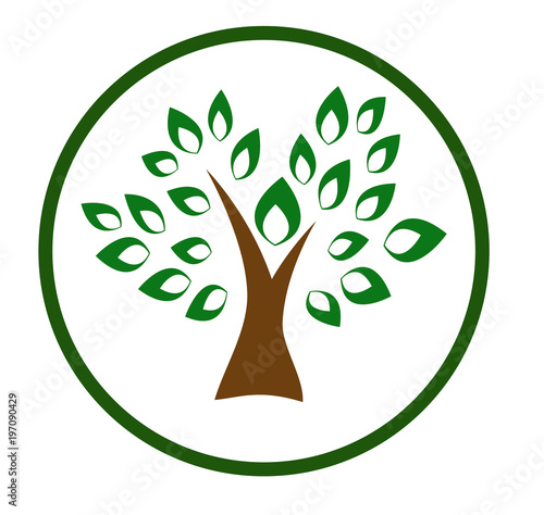 Tree logo abstract design vector